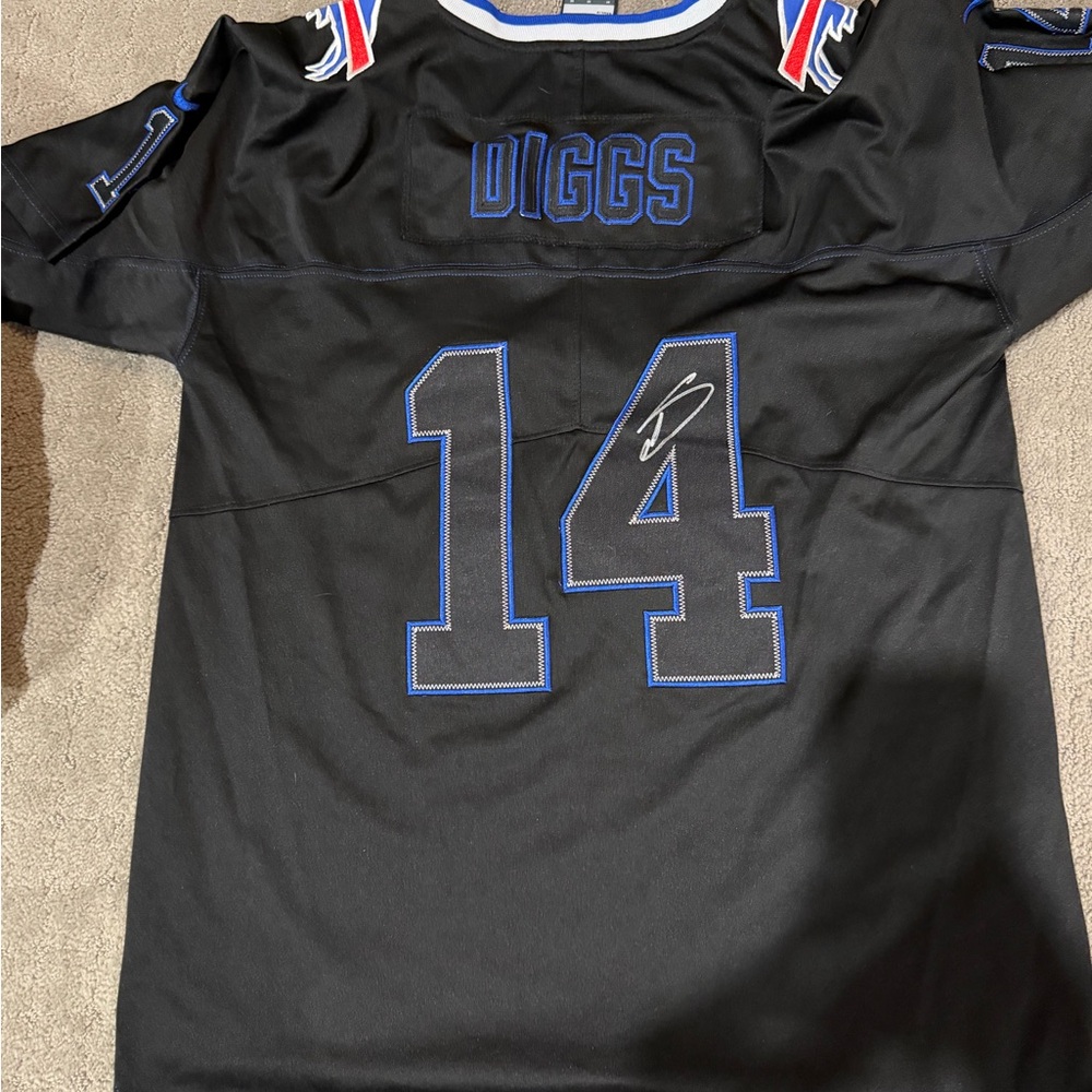 NFL Black and Blue signed Diggs jersey